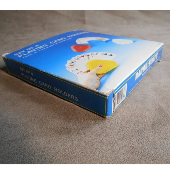 Vintage 1991 Playing Card Holders Set of 4 Baron/Scott Ent. #5175 Taiwan - Picture 6 of 7